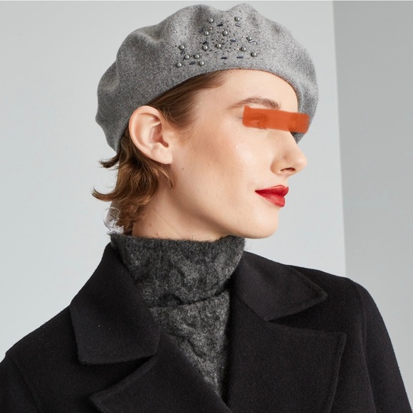 MaxMara Accessories - Intrend by Max Mara Beret with Beads Size: OS Fall/Winter/Holiday